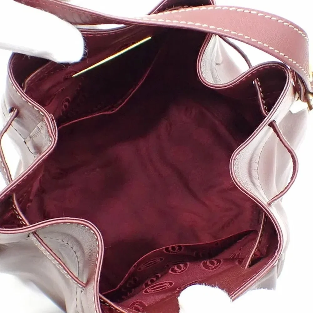 Cartier shoulder bag mast line ladies bordeaux calf leather - Picture 3 of 7